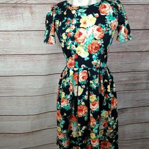 Lularoe floral dress xs